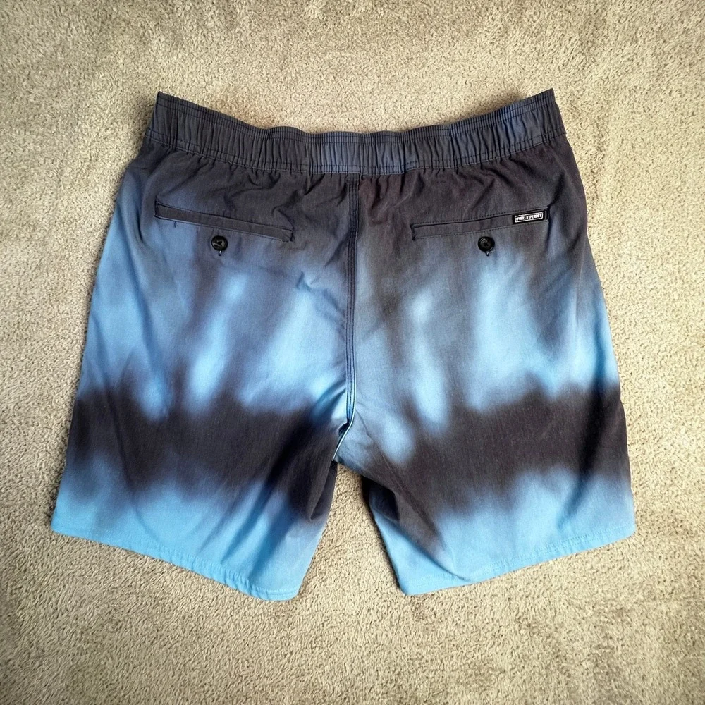 O'Neill Hybrid Board Shorts Mens Large Blue Grey Tie‎ Dye Swim Trunks SP218A005